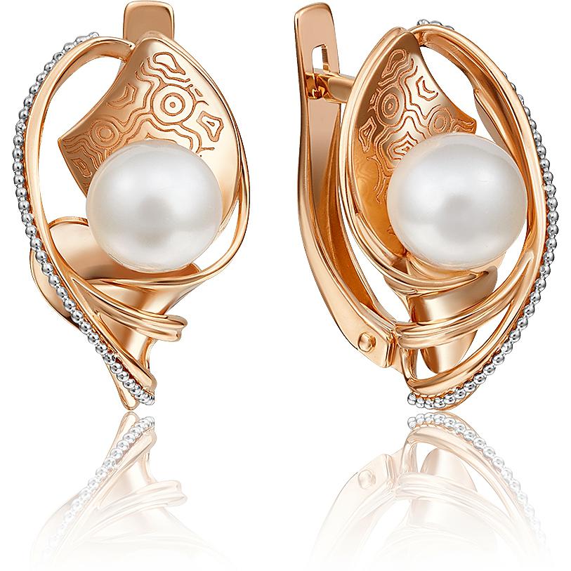 

Серьги из красного золота PLATINA jewelry 02-4164-00-301-1110-31, жемчуг культивированный, 02-4164-00-301-1110-31