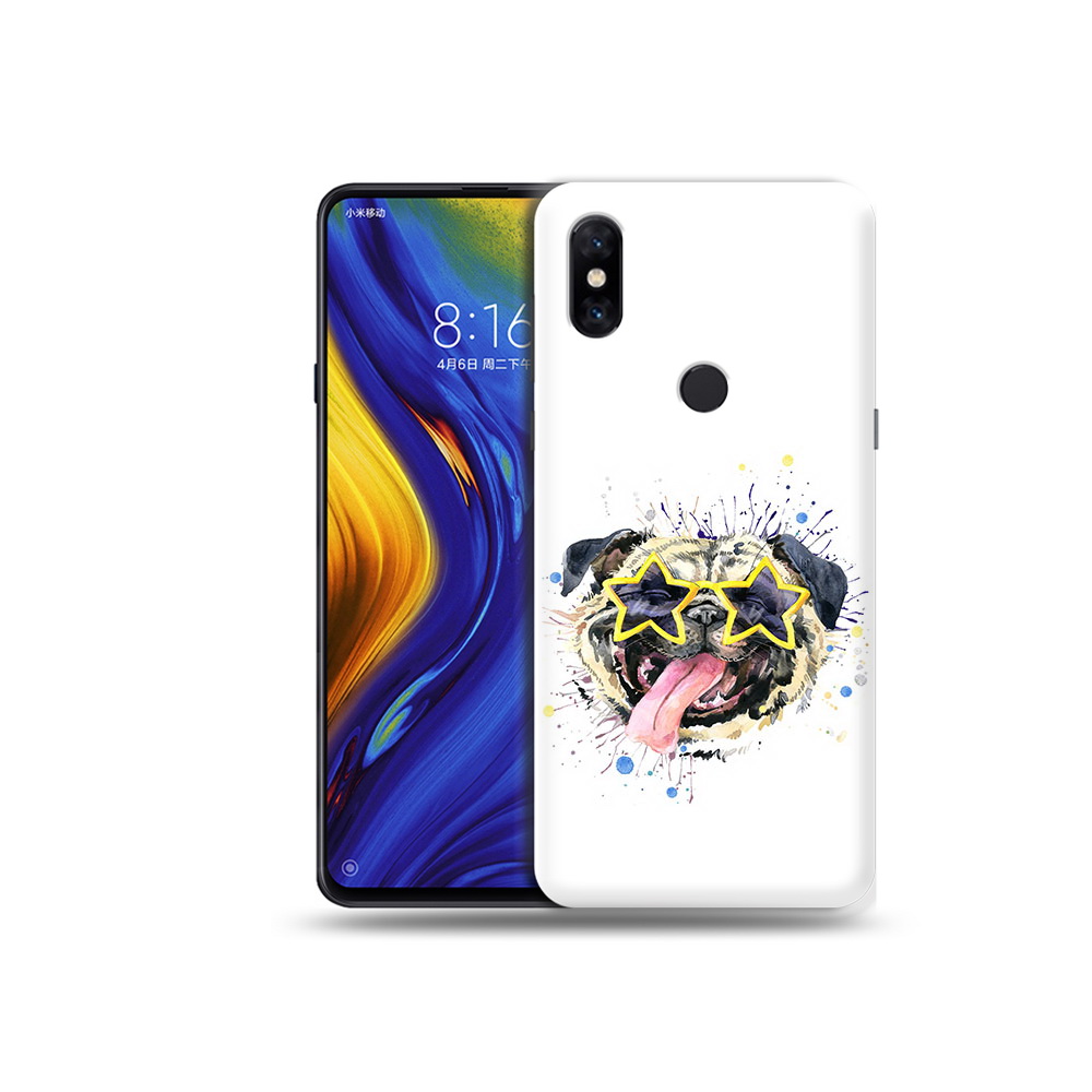 

Чехол MyPads Tocco для Xiaomi Mi Mix 3 мопс боксер (PT119757.326.482), Прозрачный, Tocco