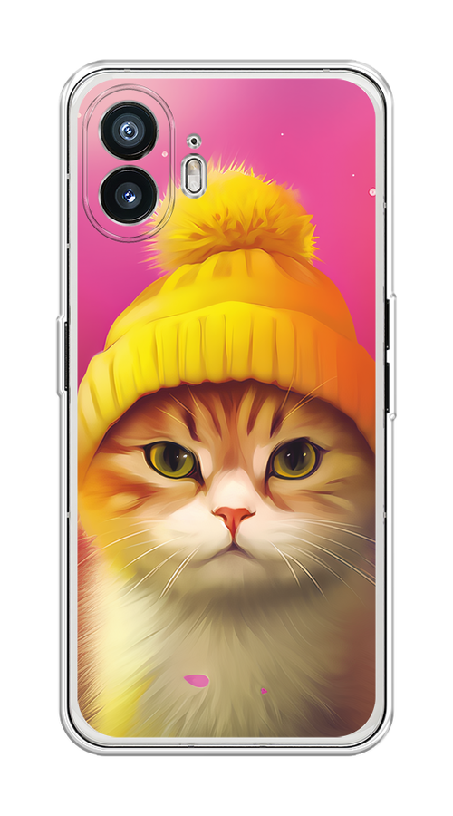 

Чехол на Nothing Phone (2) "Котик в шапочке", Розовый;желтый;бежевый, 3300250-1
