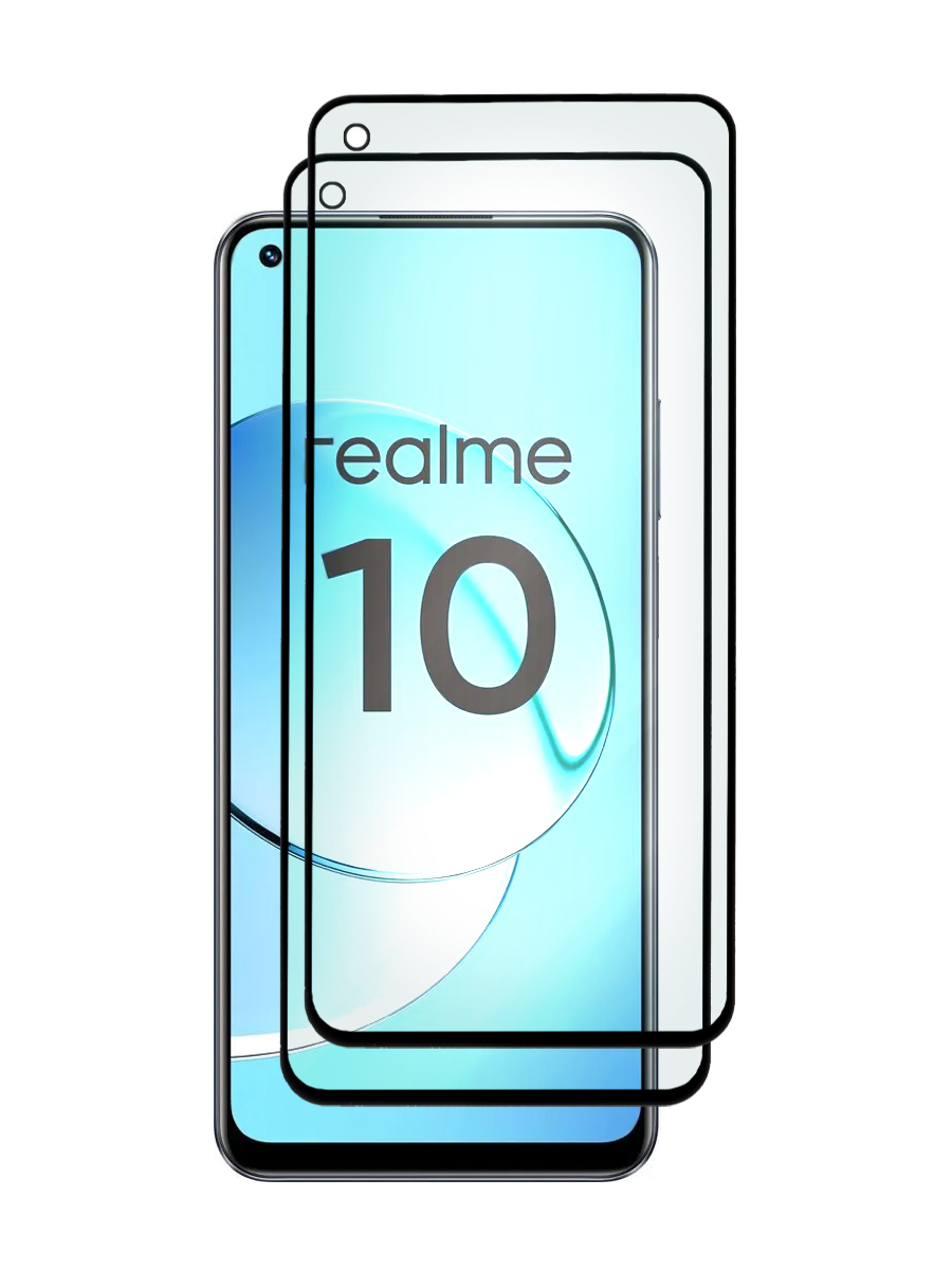 

Комплект из 2 шт защитное стекло для Realme 10 4G полноэкранное, с рамкой, ZTG-5D-RLM-10-HOL