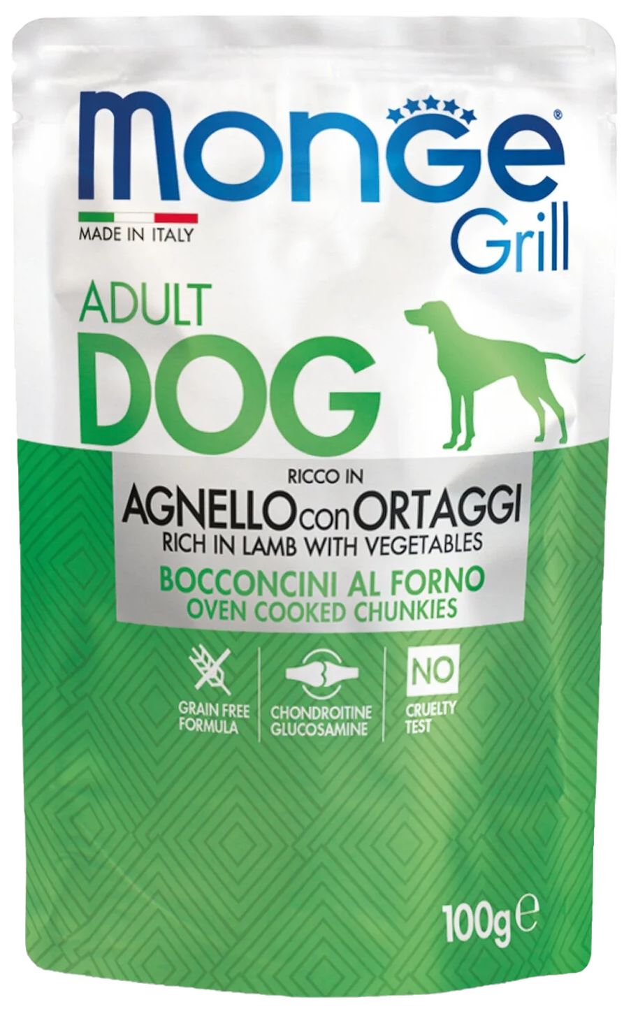 

Влажный корм для собак Monge Dog Fresh ягненок с овощами, 100г