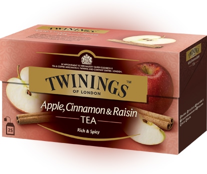 

Чай Twinings черный с кусочками яблока,корицей и изюмом,короб(25 пак.) 50гр Упаковка 12шт