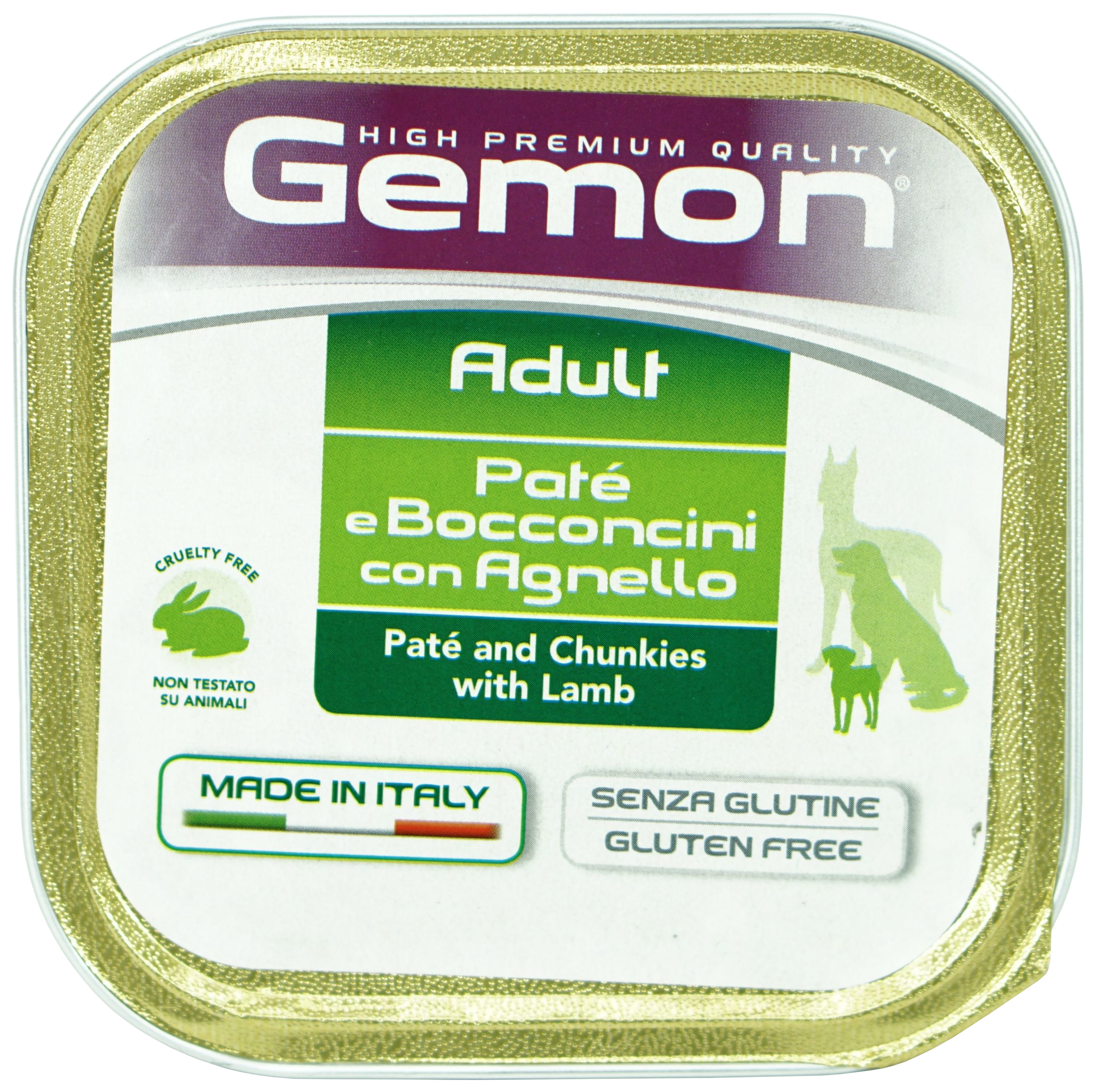 

Консервы для собак Gemon Dog паштет с кусочками ягненка, 150 г
