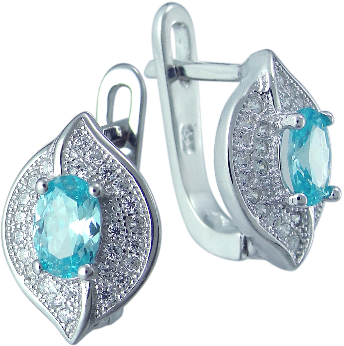 

Серьги из серебра с топазом Balex Jewellery 2405937629, 2405937629