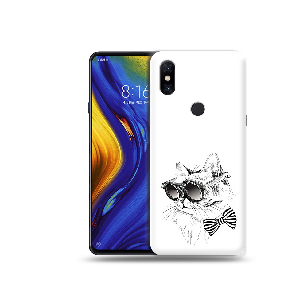 

Чехол MyPads Tocco для Xiaomi Mi Mix 3 крутая кошка в очках (PT119757.326.421), Прозрачный, Tocco