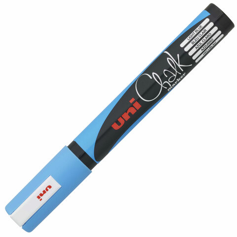 

Маркер меловой UNI Chalk, 1,8-2,5 мм, ГОЛУБОЙ, PWE-5M L.BLUE, 3 шт