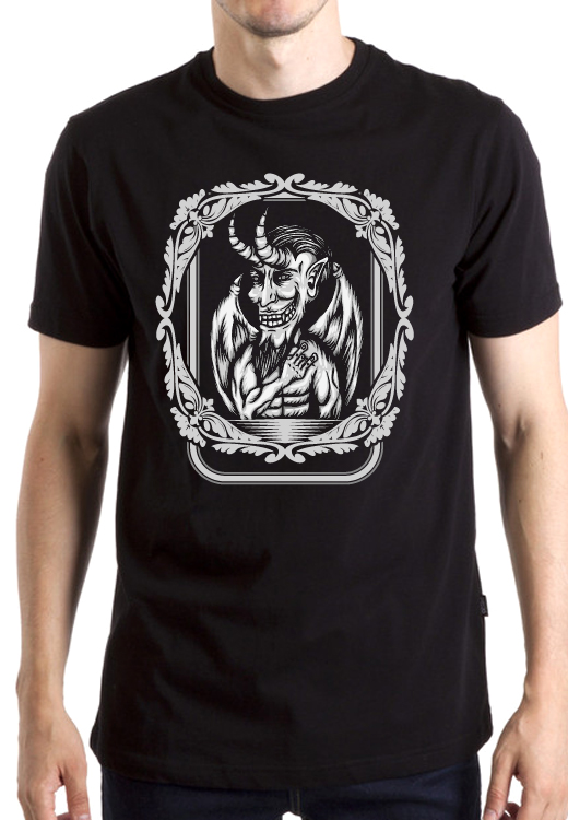 

Футболка унисекс NoBrand Devil Evil черная XXL, Черный, Devil Evil