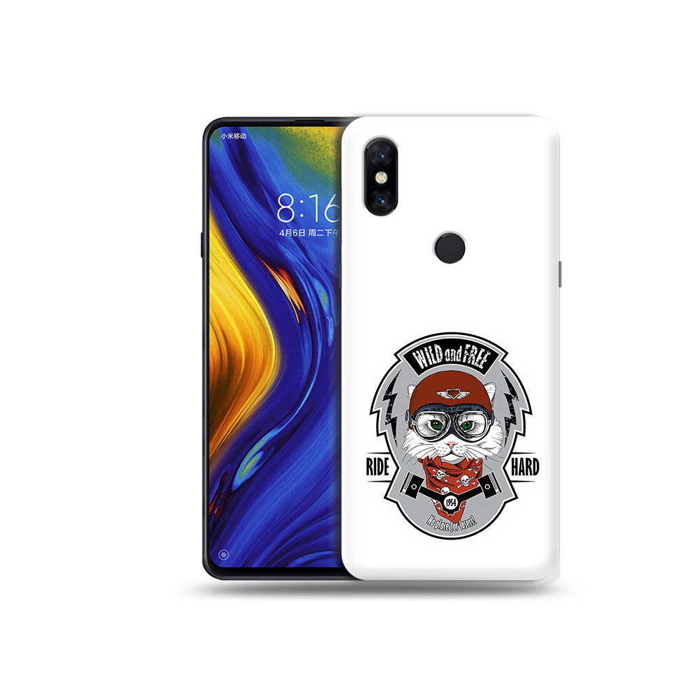 Чехол MyPads Tocco для Xiaomi Mi Mix 3 кошка в шлеме (PT119757.326.404)