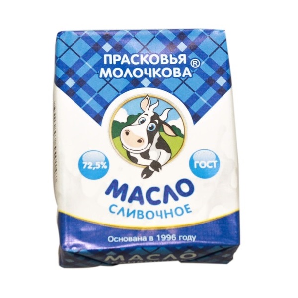 фото Бзмж масло крест.прасков.молочкова 72,5% 180г пгмз псковский гормолзавод