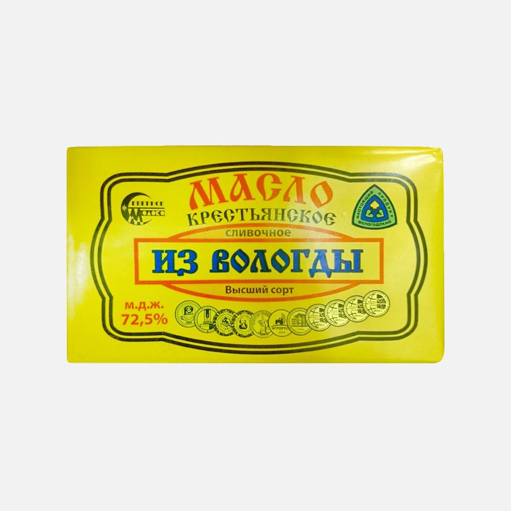 Масло Из Вологды сливочное крестянское 72,5%, 180 г