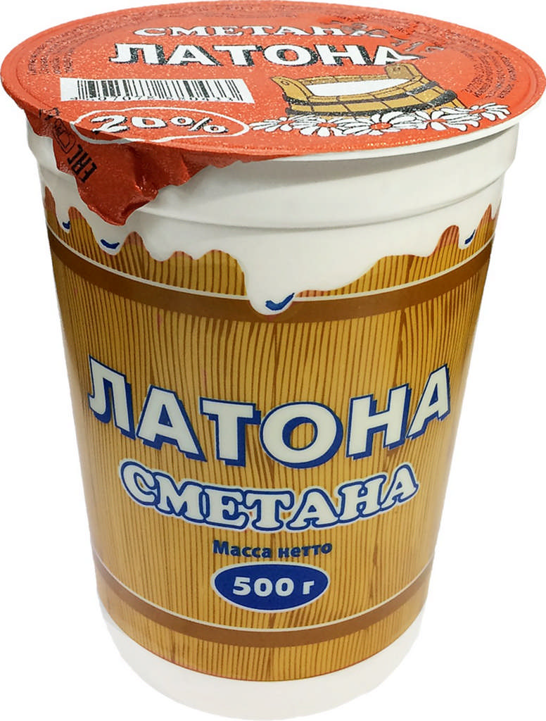 

Сметана 20% п/ст 250 г латона