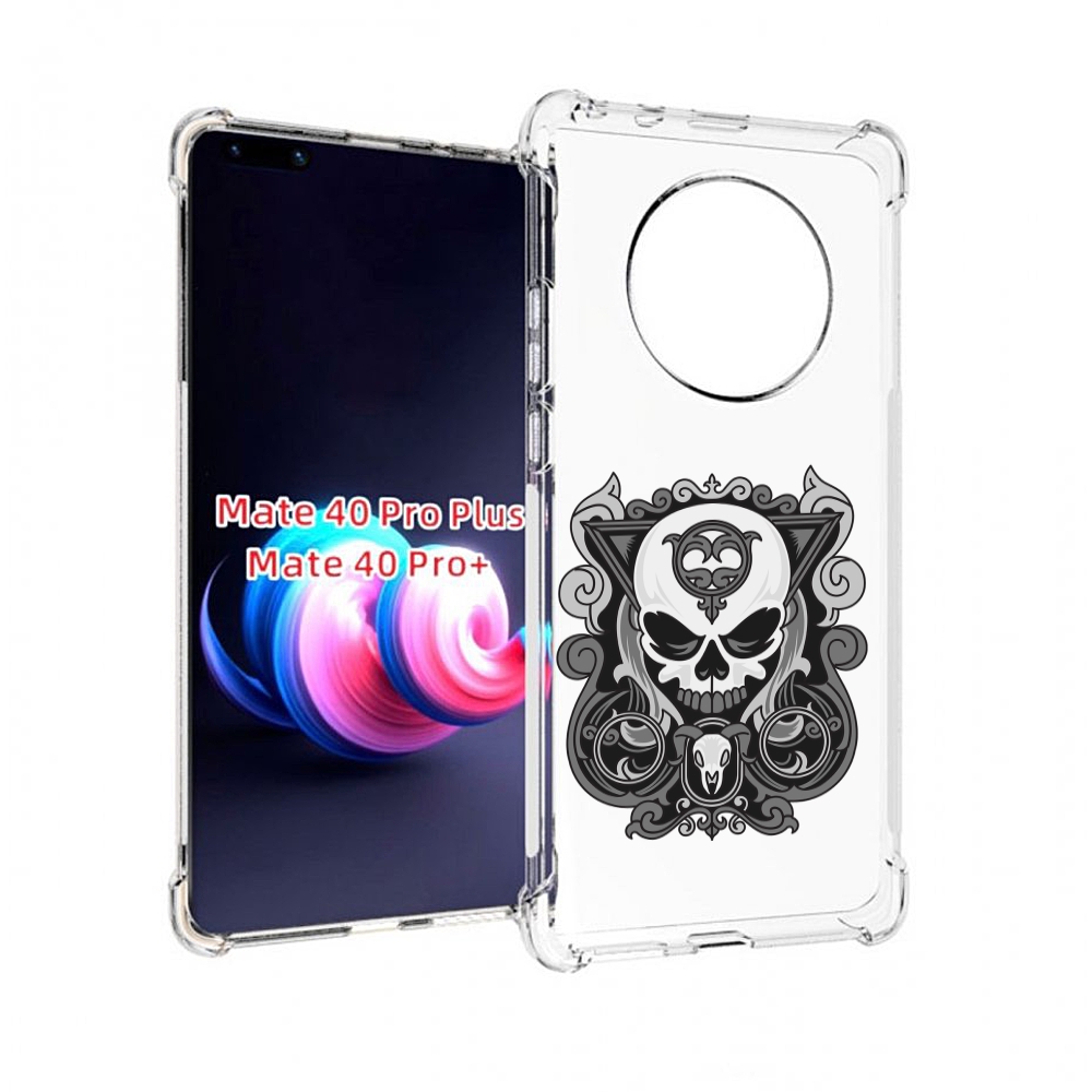 

Чехол MyPads орнамент-на-черепе для Huawei Mate 40 Pro+ Plus, Прозрачный, Tocco