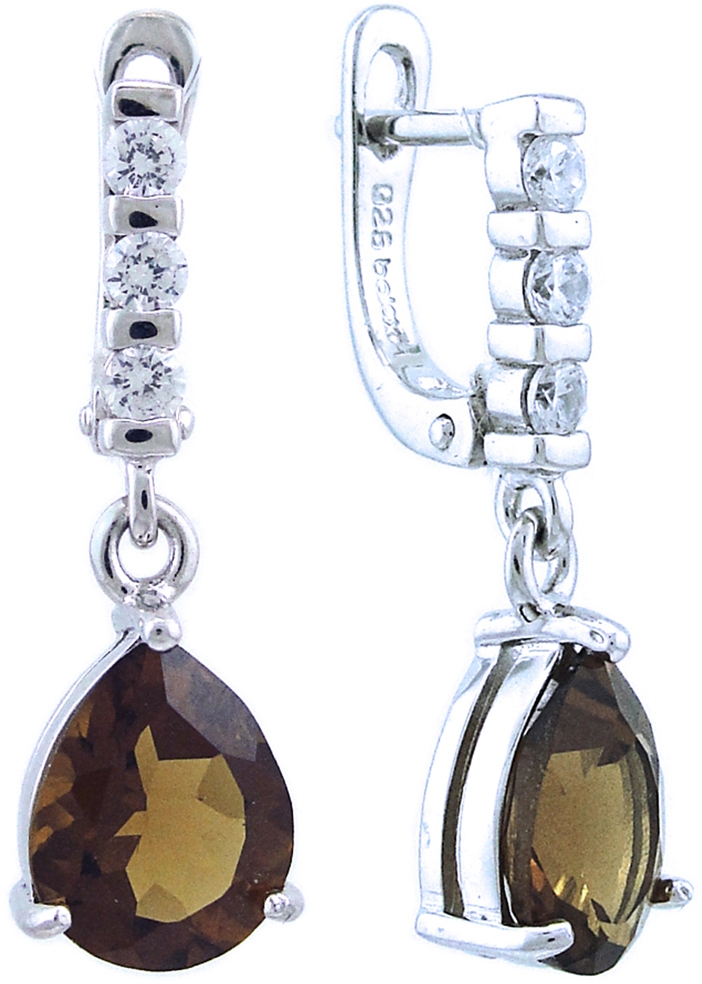 

Серьги из серебра с раухтопазом Balex Jewellery 2405937748, 2405937748