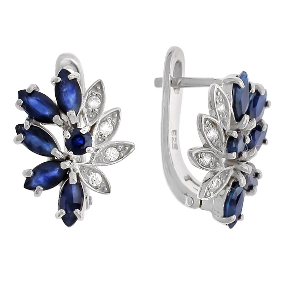 

Серьги из серебра с сапфиром Balex Jewellery 2405936571, 2405936571