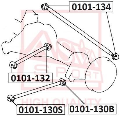 

Сайлентблок ASVA 0101130S