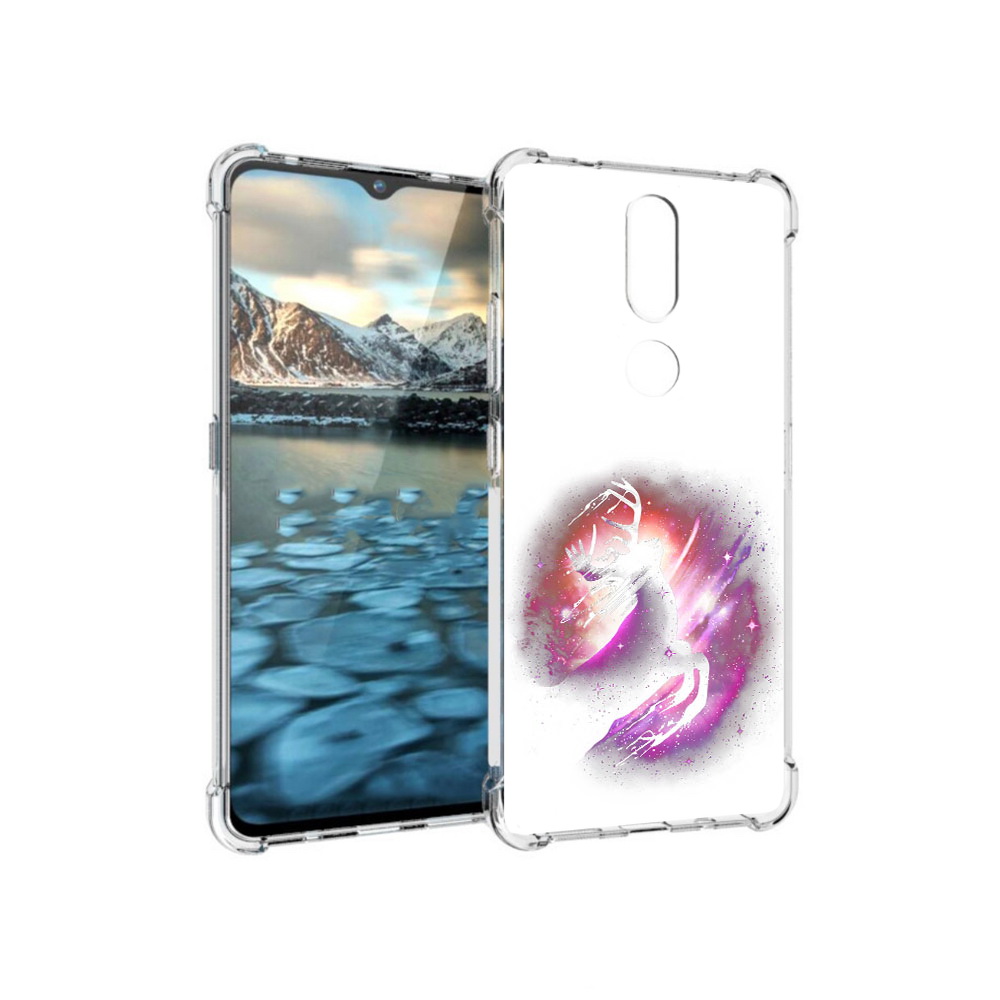 

Чехол MyPads Tocco для Nokia 2.4 звездный олень (PT227049.107.354), Прозрачный, Tocco