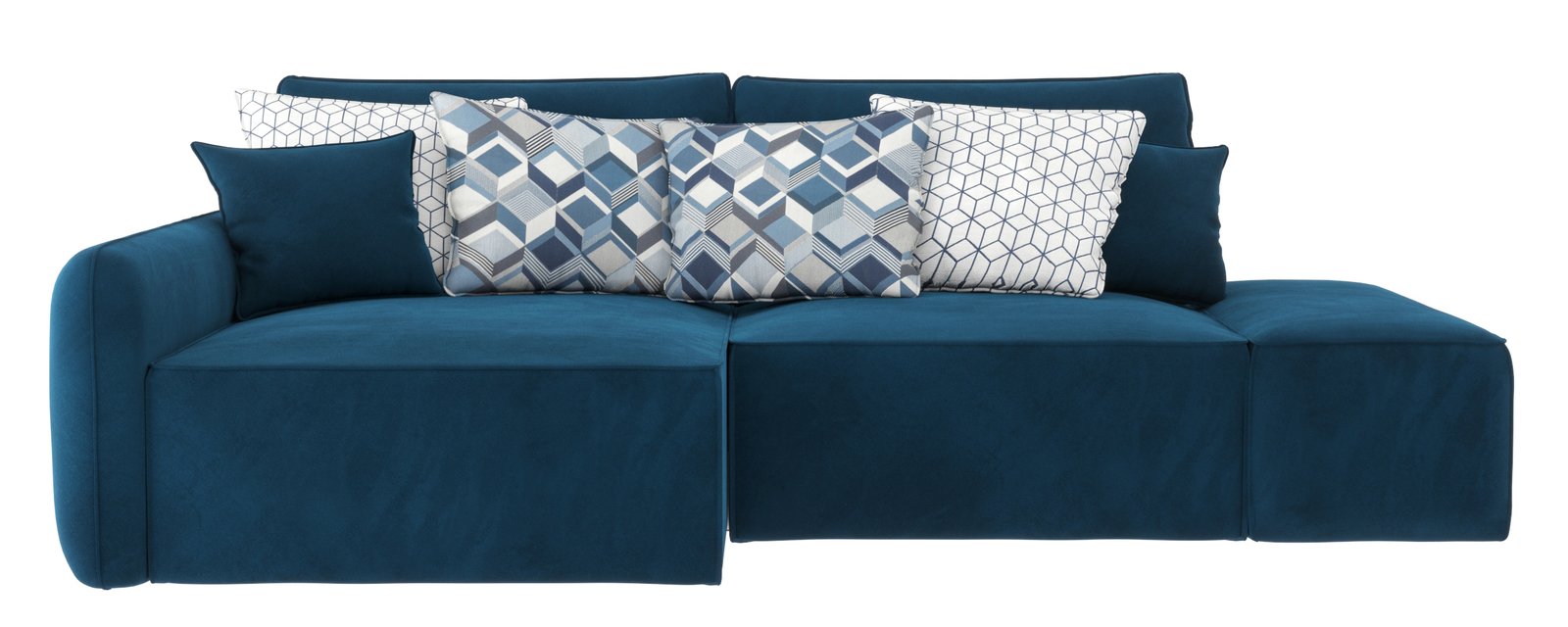 фото Диван-кровать d1 furniture угол левый портленд-3, светло-синий