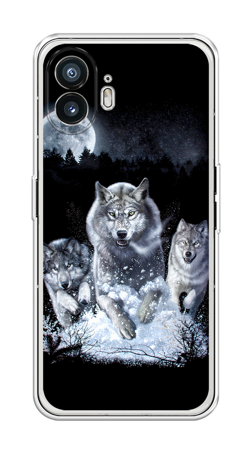 

Чехол на Nothing Phone (2) "Стая волков под луной", Черный;белый;серый, 3300250-1