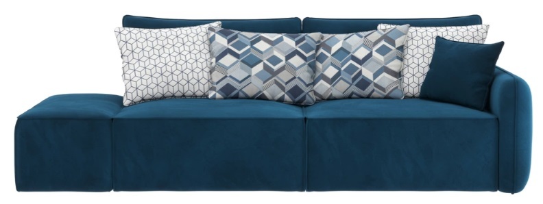 фото Диван-кровать d1 furniture угол правый портленд-2, светло-синий