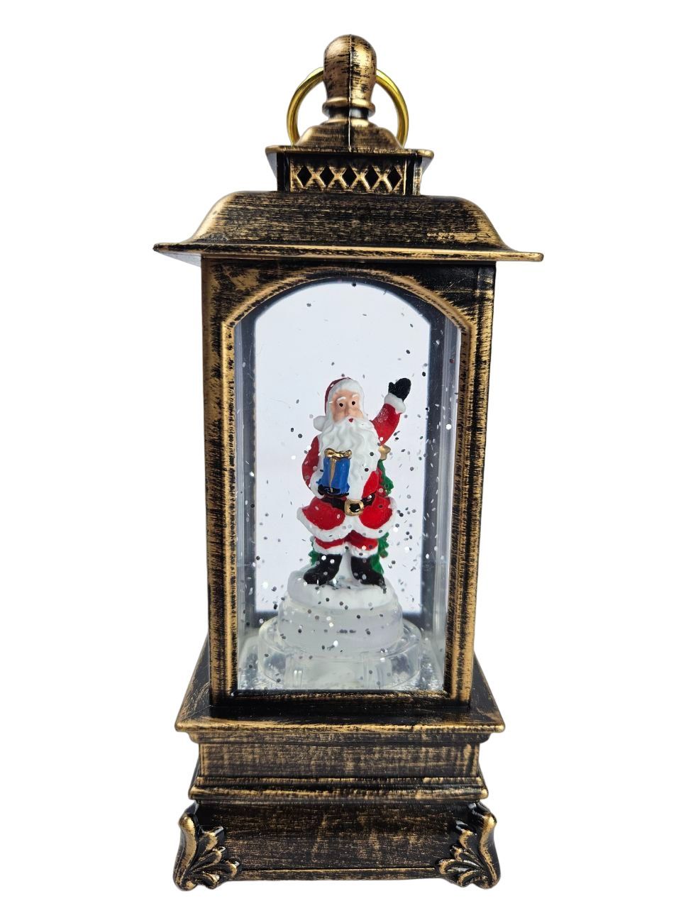 

Новогодний светильник Merry Christmas Дед мороз с подарком в руке 16466-1 белый теплый, Дед мороз с подарком в руке ds-018