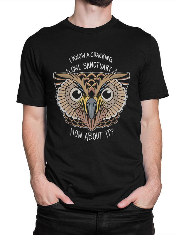 фото Футболка мужская design heroes cracking owl sanctuary черная xs