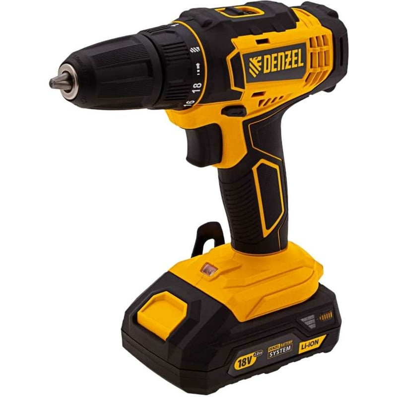 Дрель-шуруповерт аккумуляторная CDL-18-0 Li-Ion 18 В Denzel 670000₽