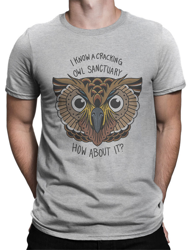 фото Футболка мужская design heroes cracking owl sanctuary серая 3xl