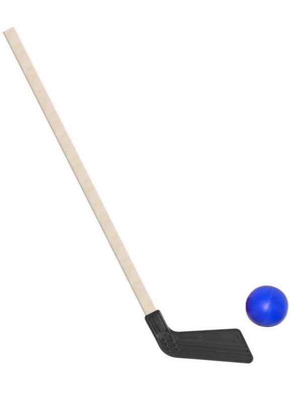 Детский хоккейный набор Задира-плюс Клюшка хоккейная детская черная 80см + мячик