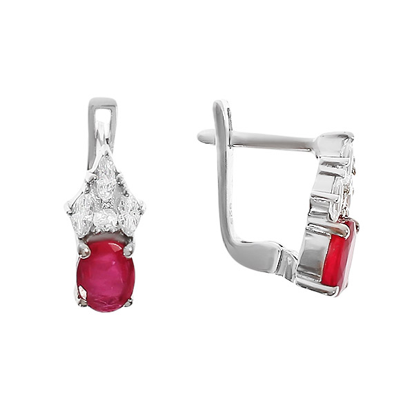 

Серьги из серебра с рубином Balex Jewellery 2410931256, 2410931256