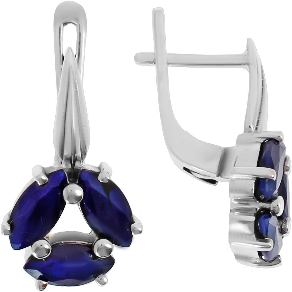 

Серьги из серебра с сапфиром Balex Jewellery 2405935189, 2405935189