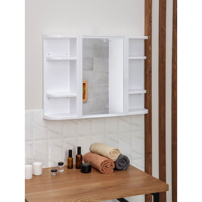 Набор для ванной комнаты Hilton, цвет белый шкаф с зеркалом для ванной вк hilton premium снежно белый
