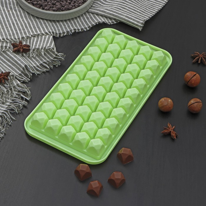 

Форма для льда и шоколада «Сапфир», 25×13×2 см, 50 ячеек, цвет МИКС