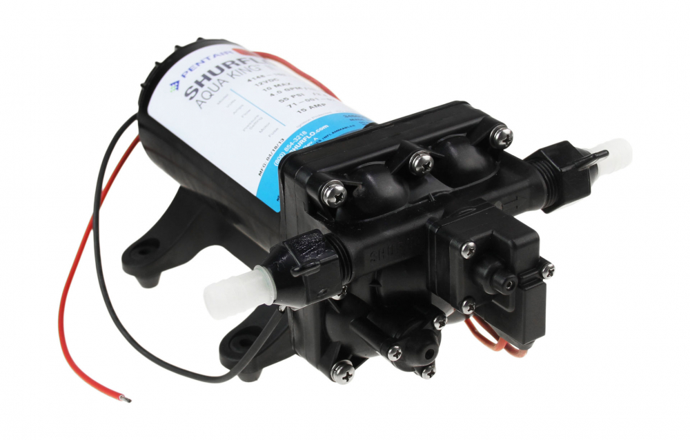 

Помпа водоподающая мембранная Shurflo AquaKing II Premium,12 В,15.2 л/мин,55 PSI(3.8 бар), 4148153E75