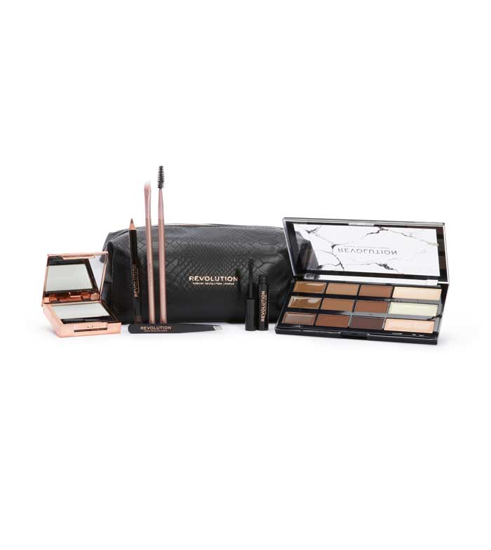 Подарочный набор для макияжа бровей Revolution Makeup Brow Shaping Kit With Bag