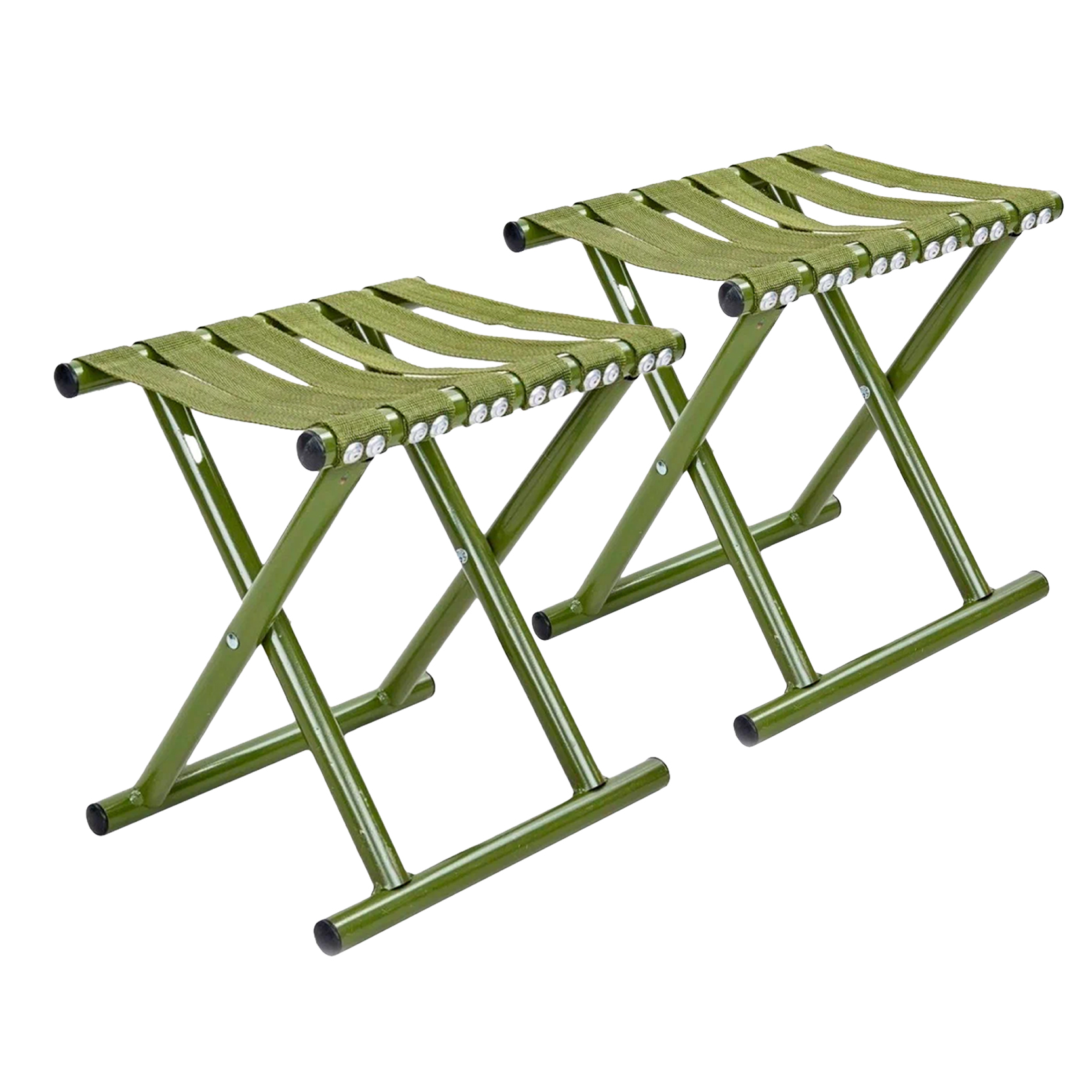 

Стул-табурет URM складной туристический без спинки для кемпинга и рыбалки, зеленый, 2шт., М-D01874