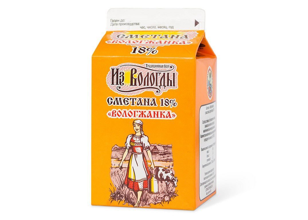 

Бзмж сметана 18% п/пак 470г вологжанка