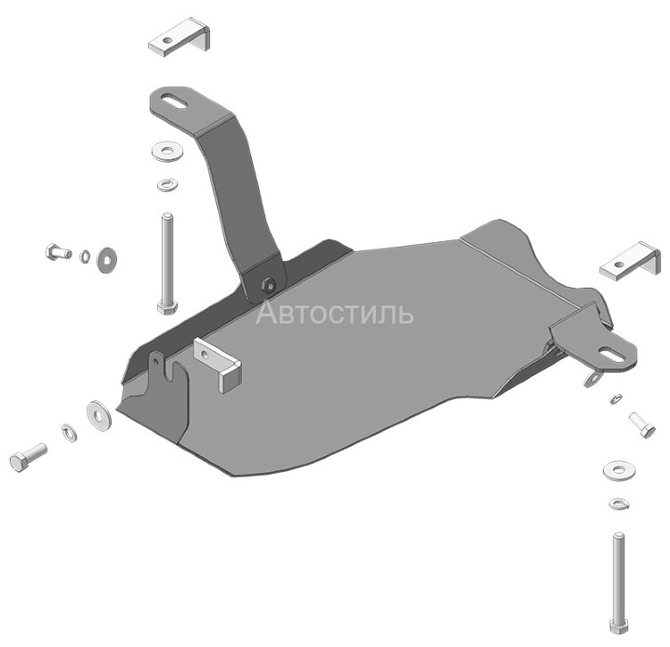 

Усиленная защита заднего дифференциала (2 мм, сталь) для Kia Sorento 2012-2020, 01035