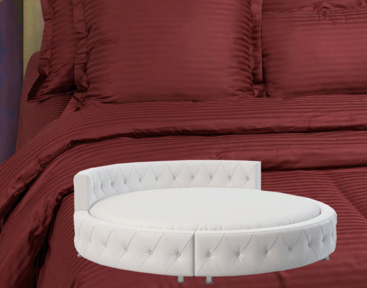 

Простыня Maktex круглая из страйп сатина на резинке 220x220x20 Красный 1х1, круглая из страйп-сатина на резинке 200 х 200 х 30