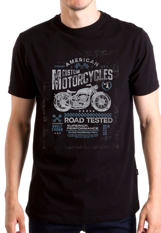 

Футболка унисекс NoBrand Custom Moto черная XXL, Черный, Custom Moto
