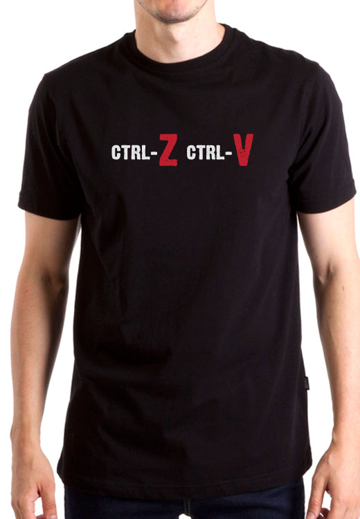 

Футболка унисекс NoBrand Ctrl V Ctrl Z черная XXXL, Черный, Ctrl V Ctrl Z