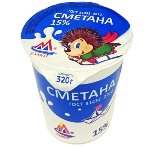 

Бзмж сметана 15% п/ст 320г рамоз