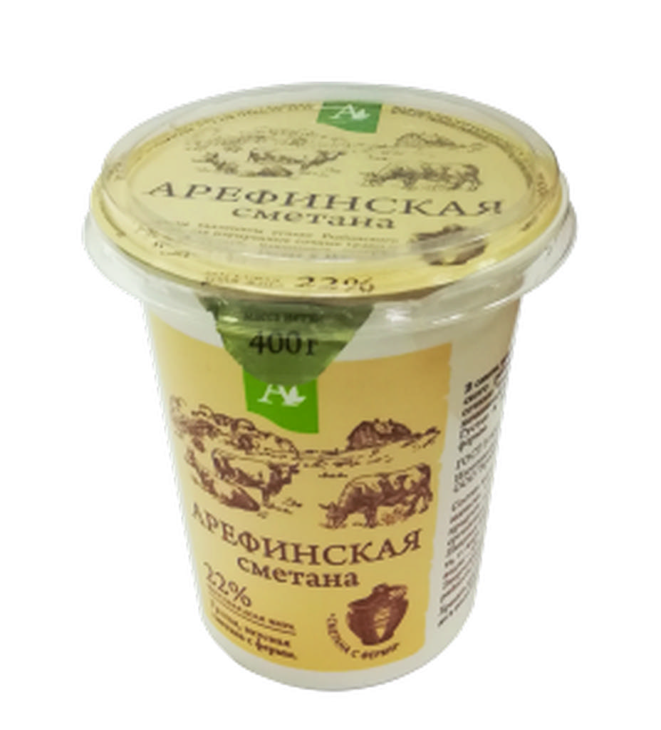 

Сметана Арефинское БЗМЖ 22% 400 г