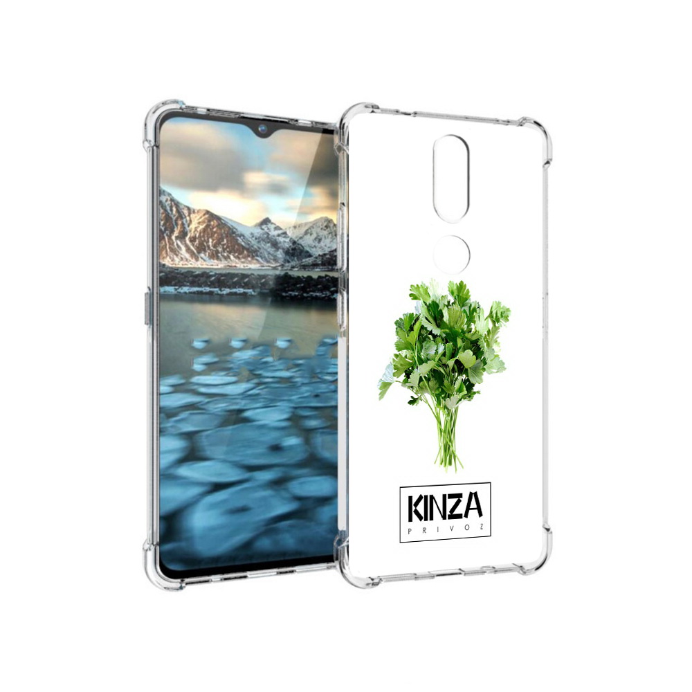 

Чехол MyPads Tocco для Nokia 2.4 Бренд Кинза (PT227049.107.35), Прозрачный, Tocco