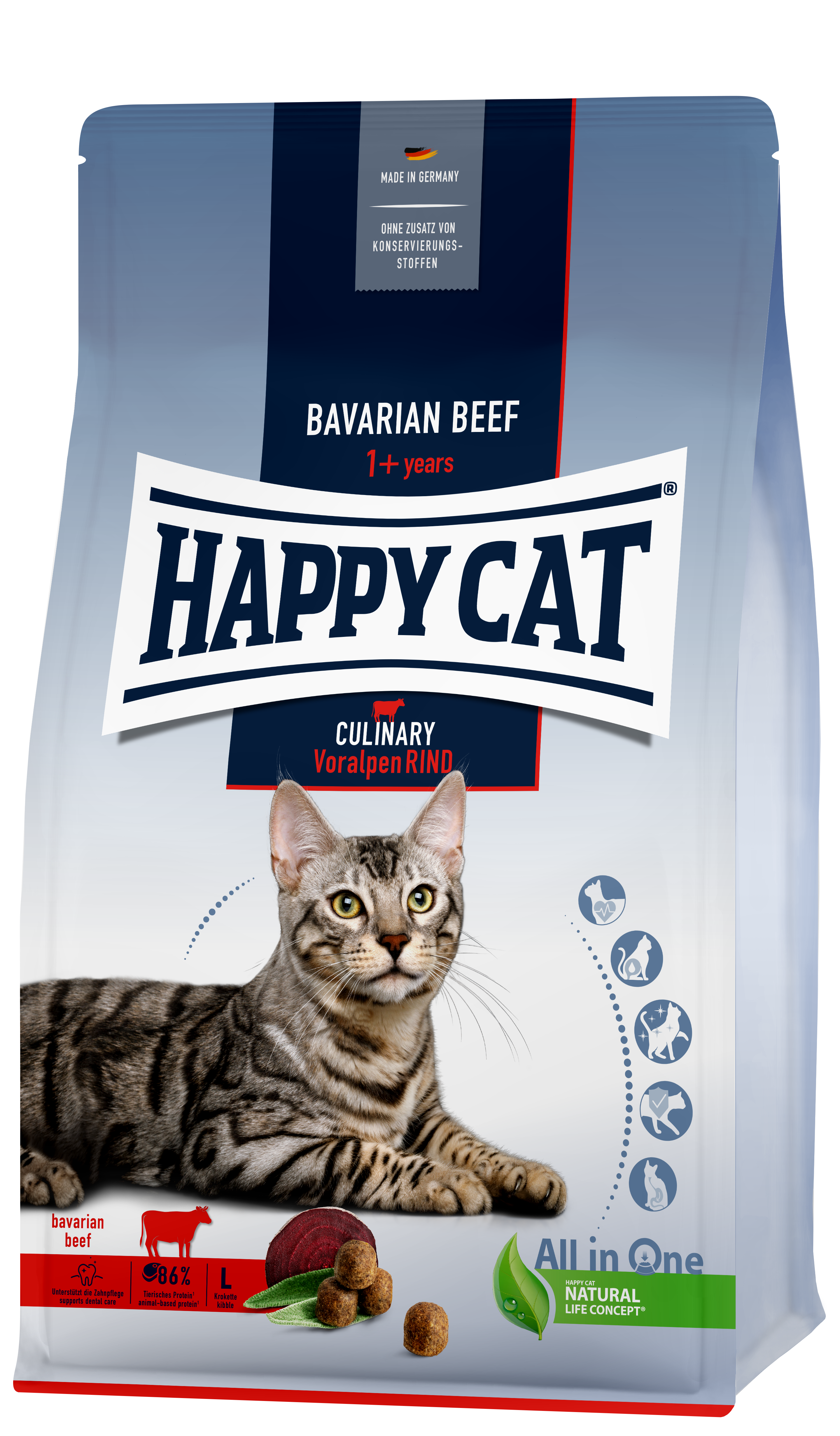 фото Сухой корм для кошек happy cat culinary, с альпийской говядиной, 4кг