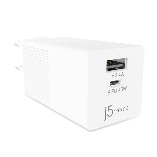 фото Сетевое зарядное устройство j5create 45w dynamic pd usb-c mini charger