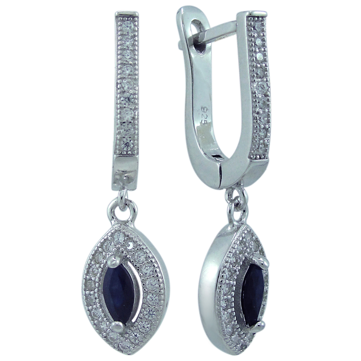 

Серьги из серебра с сапфиром Balex Jewellery 2405937540, 2405937540