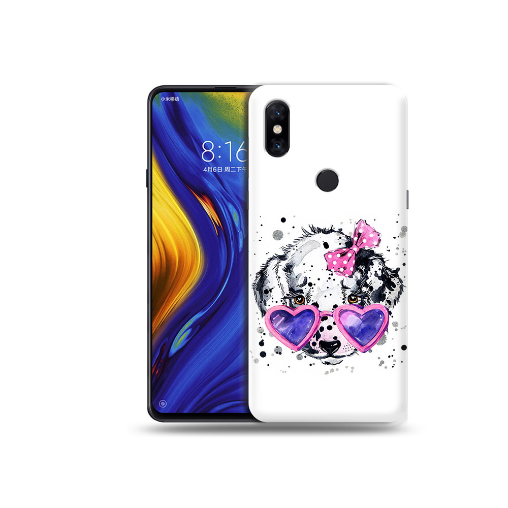 

Чехол MyPads Tocco для Xiaomi Mi Mix 3 долматинец в очках (PT119757.326.337), Прозрачный, Tocco
