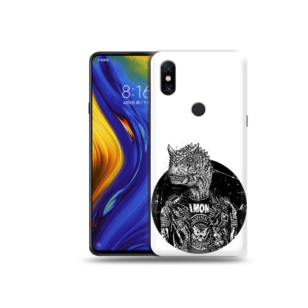 

Чехол MyPads Tocco для Xiaomi Mi Mix 3 динозавр в куртке (PT119757.326.328), Прозрачный, Tocco