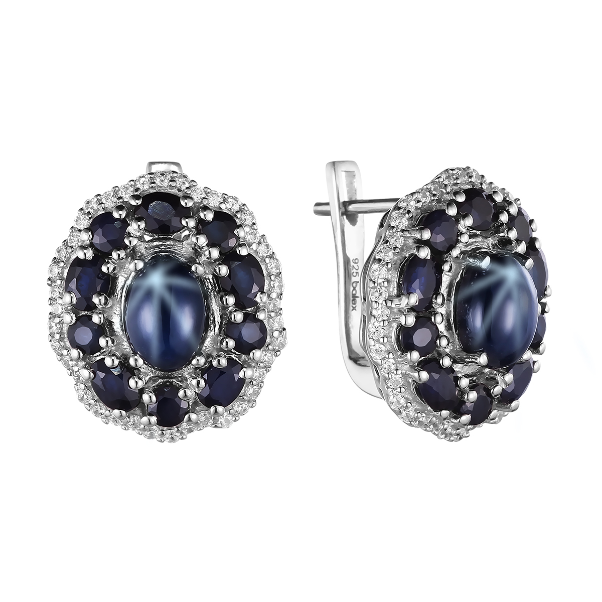 

Серьги из серебра Balex Jewellery 2410931823, сапфир/фианит, 2410931823
