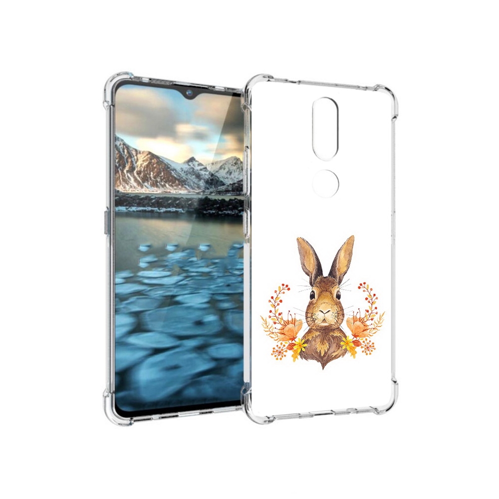 

Чехол MyPads Tocco для Nokia 2.4 зайка в цветах (PT227049.107.349), Прозрачный, Tocco